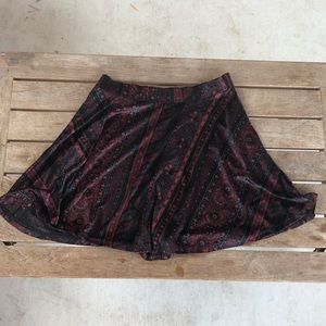 NWOT Hollister Velvet Skater A-Line Skirt